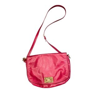 Tory Burch Hot pink fuchsia Leather Bag with Crossbody Strap